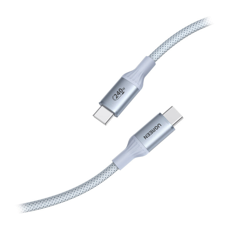 Ugreen USB-C to USB-C 5A/240W PD Fast Charging Braided Cable - 2m (Gray) (L534/75732)
