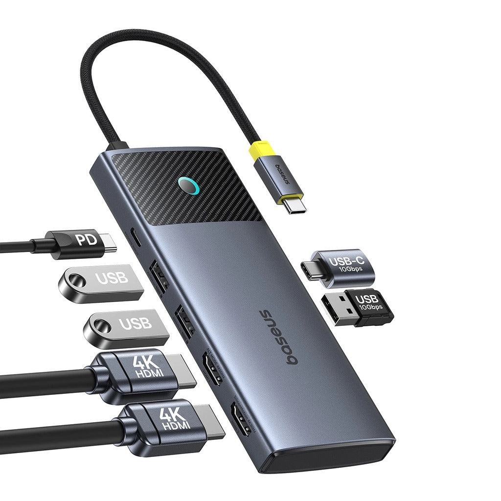 Baseus Metal Gleam Series II 7-Port Hub Mac Dual Display (Space Grey) (B00061806813-00)