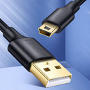UGreen USB 2.0 A Male To Mini Usb 5 Pin Male Cable - 0.5m (Black) (US132/10354)