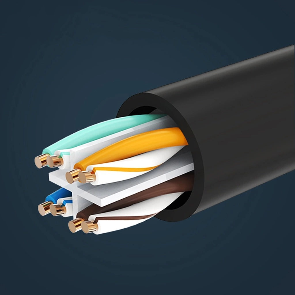 Ugreen Cat6 F/UTP Male to Female Ethernet Extension Cable - 1m (Black) (NW112/11279)