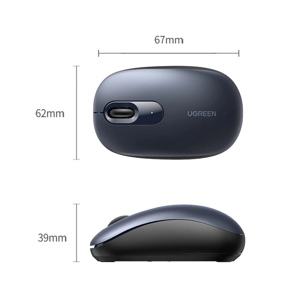 Ugreen 2.4G Portable Wireless Mouse (Cherry Pink, Celadon Green, Moonlight Grey, Dusty Blue, Midnight Blue)