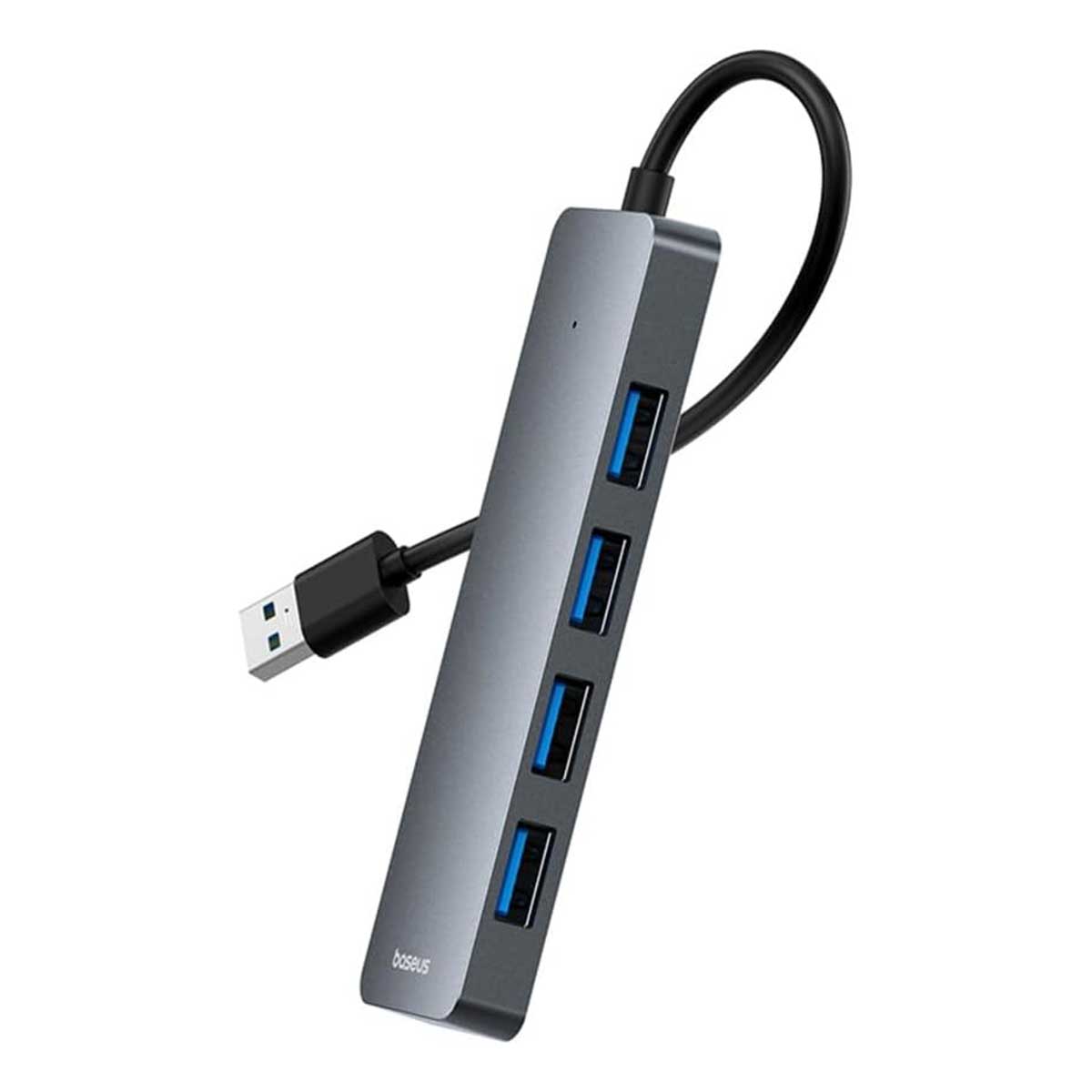 Baseus UltraJoy Series 4-Port Hub Lite USB-A & Type-C to 4xUSB 3.0 (Space Grey) (B0005280B811-00)