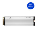 Corsair MP600 Pro LPX 2TB Gen4 PCIE M.2 SSD Compatible with PS5 (White) (CSSD-F2000GBMP600PLPW)
