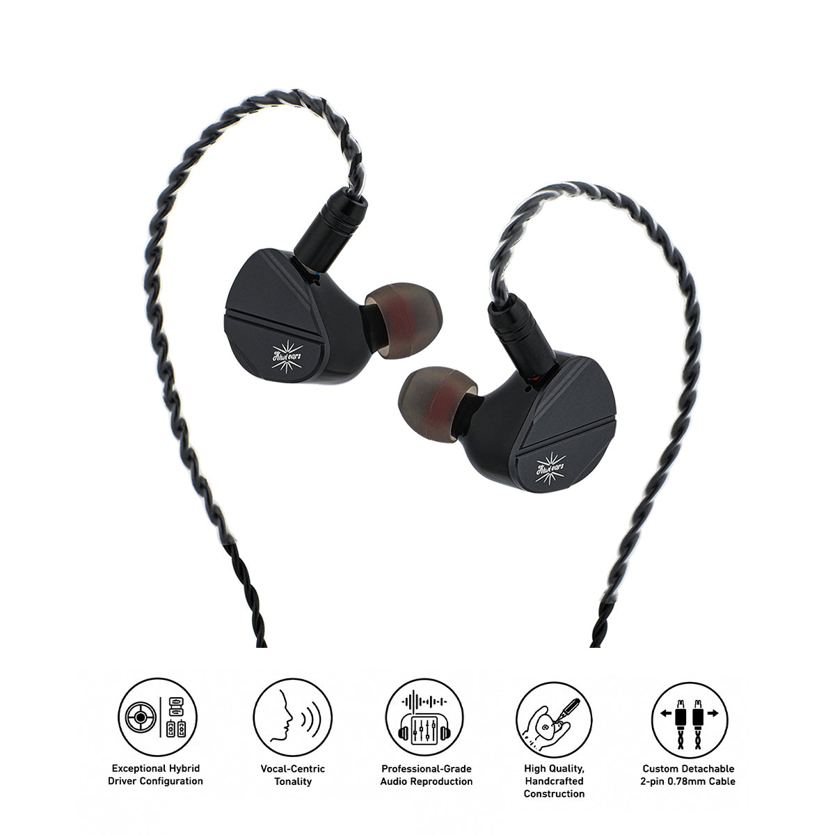 Kiwi Ears Canta 1DD + 2Planar Hybrid In-Ear Monitor, Hi-Fi Wired Gaming Earbuds