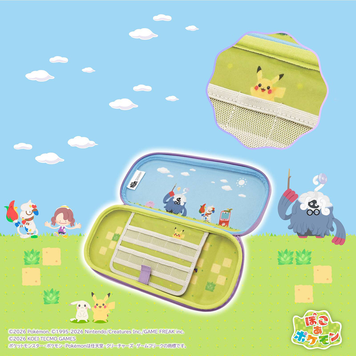 Hori 3D Hybrid Hard Pouch for Nintendo Switch 2 (Pokemon Pokopia) (NSX-182A)