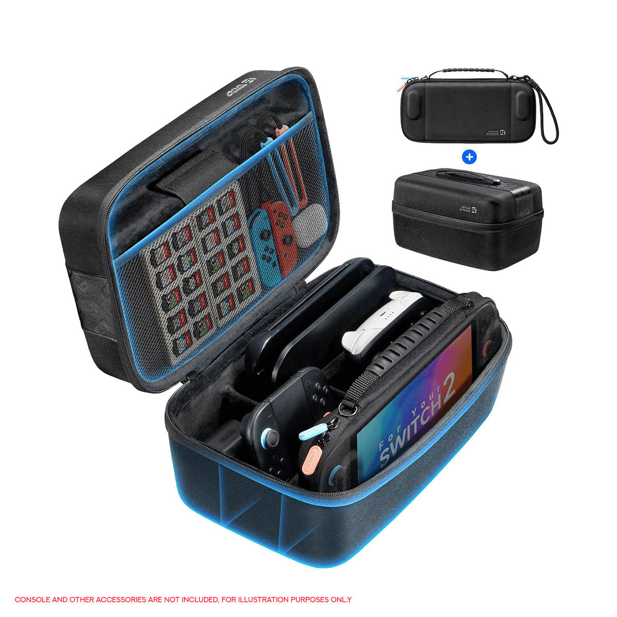 JSAUX FlexForm Max All-in-One Modular Case for Nintendo Switch 2 (Black) (BG0134)