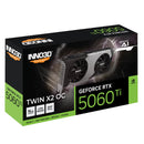 INNO3D GeForce RTX 5060 Ti TWIN X2 OC 16GB GDDR7 Graphics Card (Black) (N506T2-16D7X-191073N)