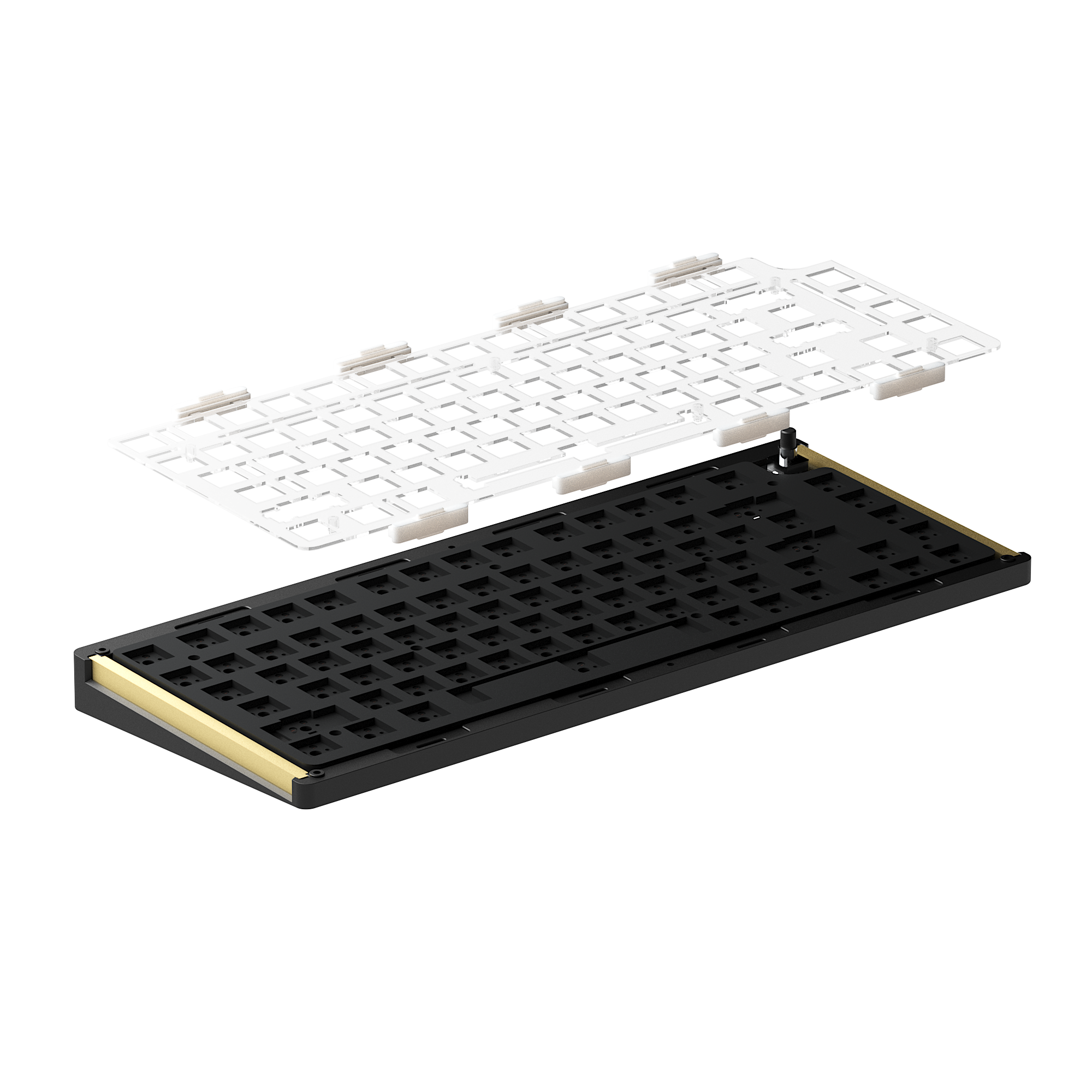 Monsgeek M1W Multi-Mode RGB Hot-Swappable Mechanical Keyboard Black (Akko v3 Piano Pro)