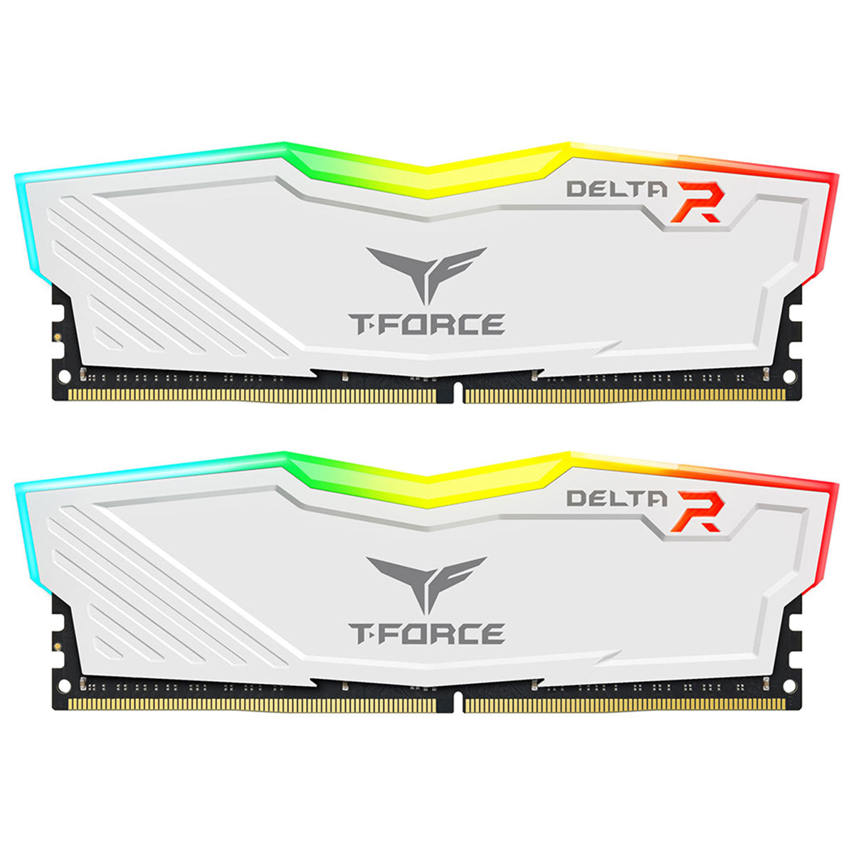 TeamGroup T-Force Delta RGB DDR4 16GB (2X8GB) 3200MHz CL16-18-18-38 1.35V Gaming Desktop Memory (Black, White)