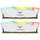 TeamGroup T-Force Delta RGB DDR4 16GB (2X8GB) 3200MHz CL16-18-18-38 1.35V Gaming Desktop Memory (Black, White)