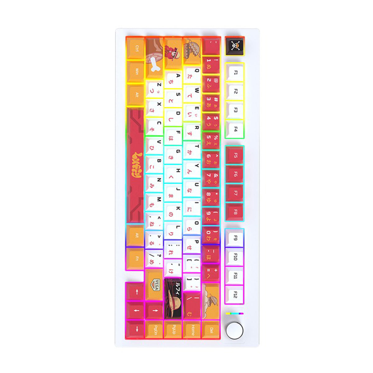 Fantech x One Piece MK921 Maxfit8 Tri-Mode Hot-Swappable Wireless Mechanical Keyboard (Brown Tactile Switch) (Luffy)