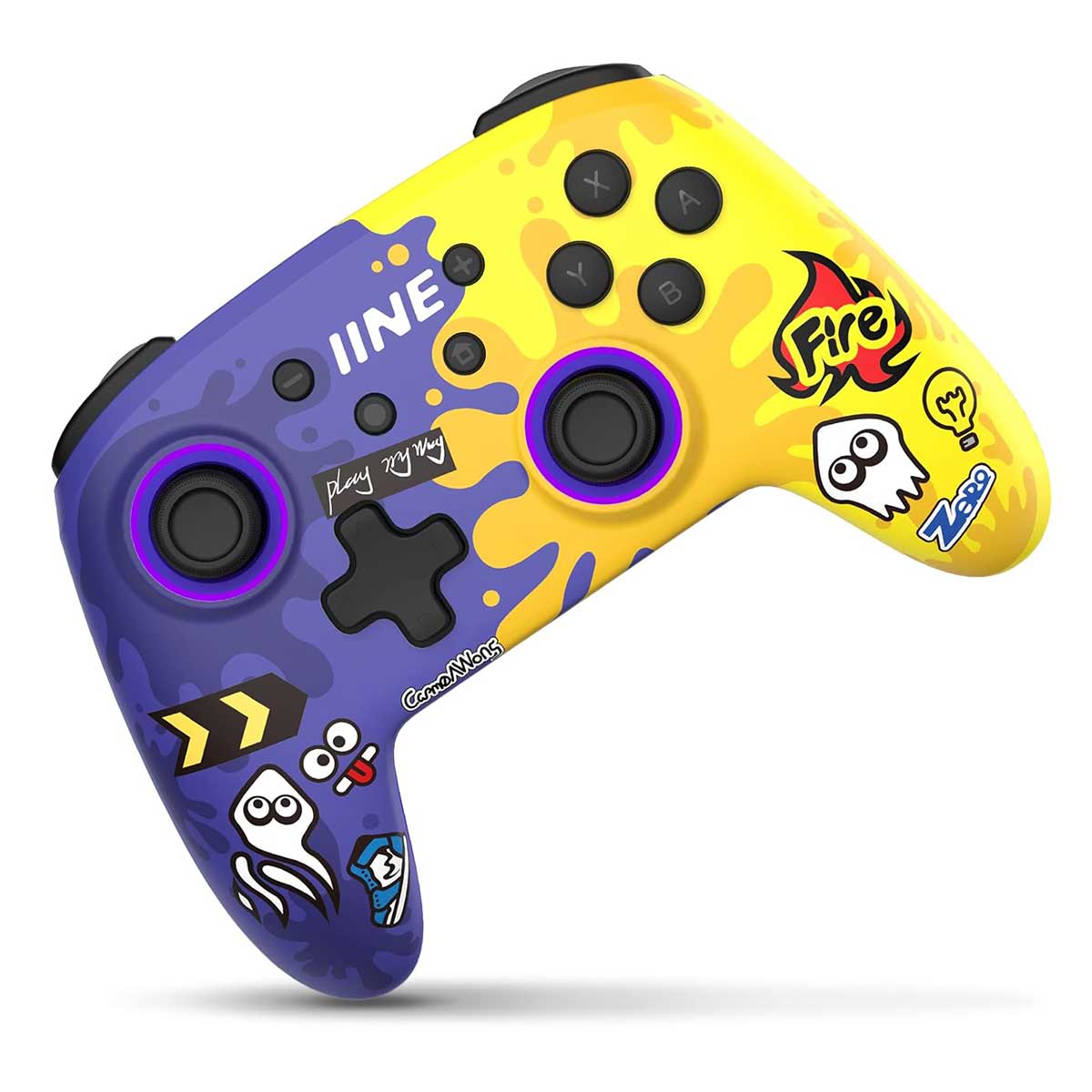 IINE Wireless Controller Purple & Yellow For Switch / Switch OLED (L709)