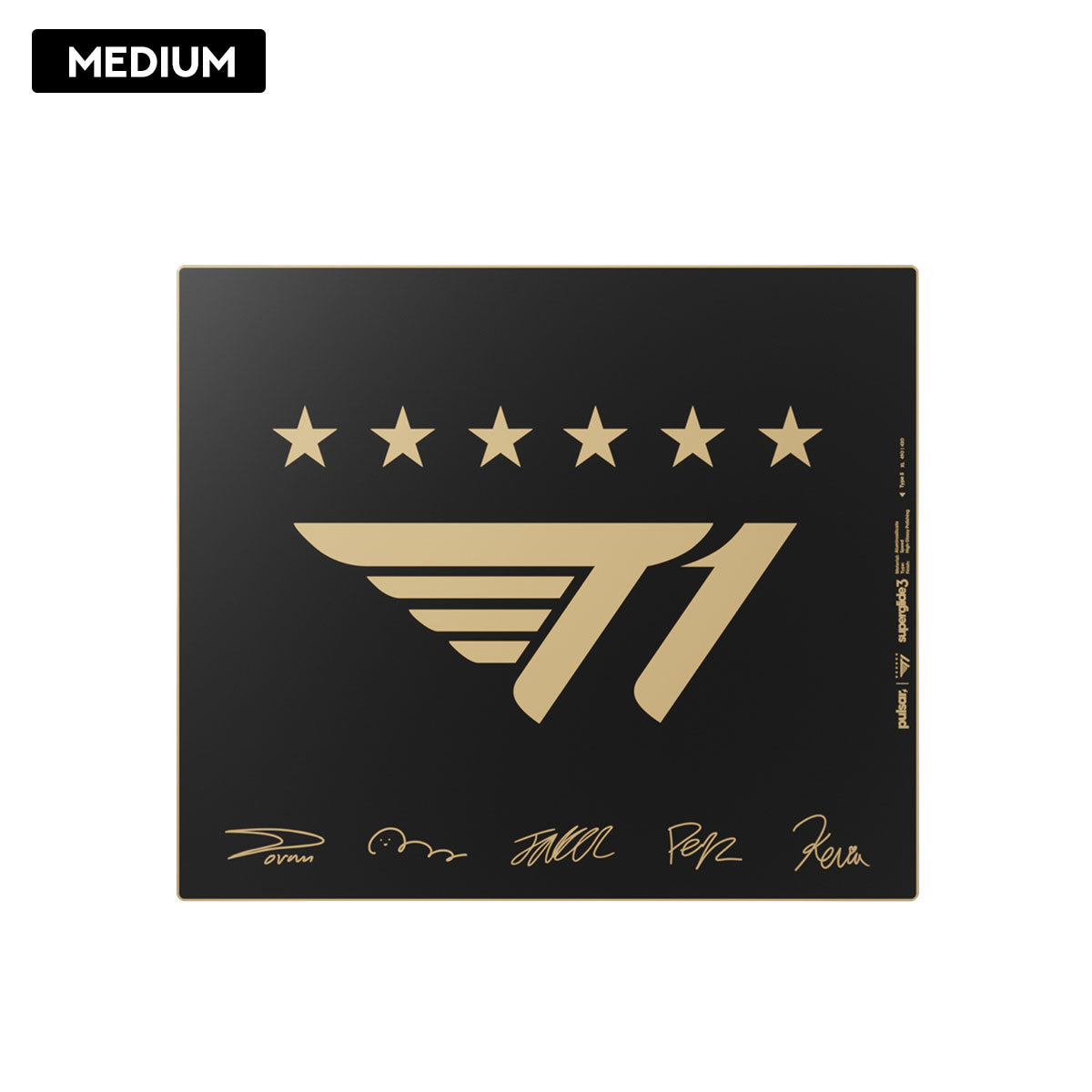 Pulsar Superglide3 Glass Mouse Pad T1 Edition Signature Gold (M, L, XL) Pre-Order Downpayment