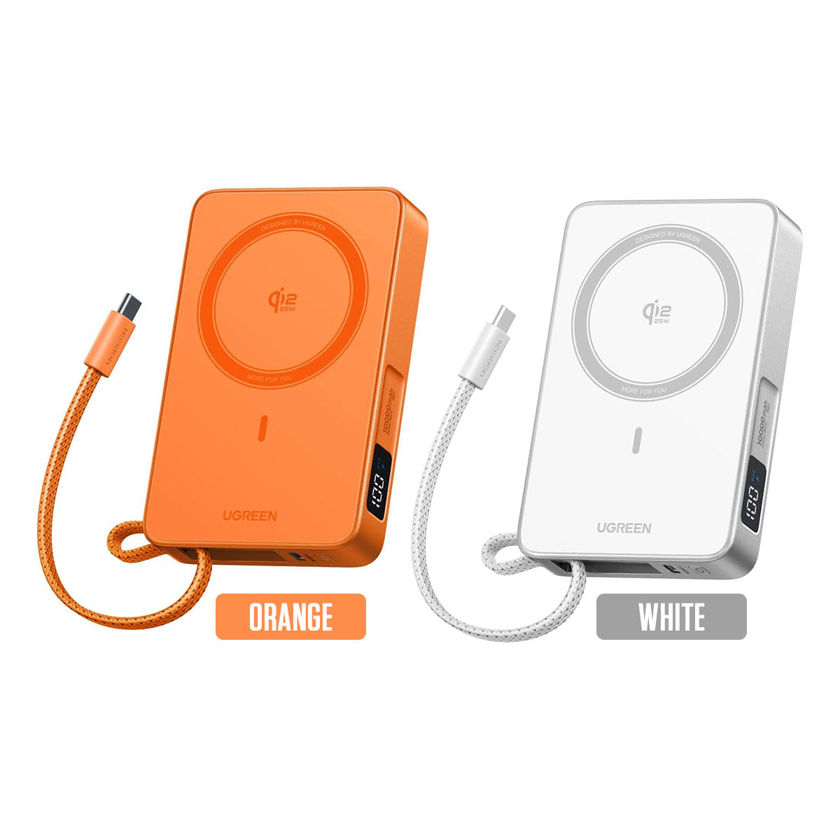 Ugreen MagFlow 10000mAh 30W USB-C + 25W Qi2 Magnetic Wireless Fast Charging Power Bank