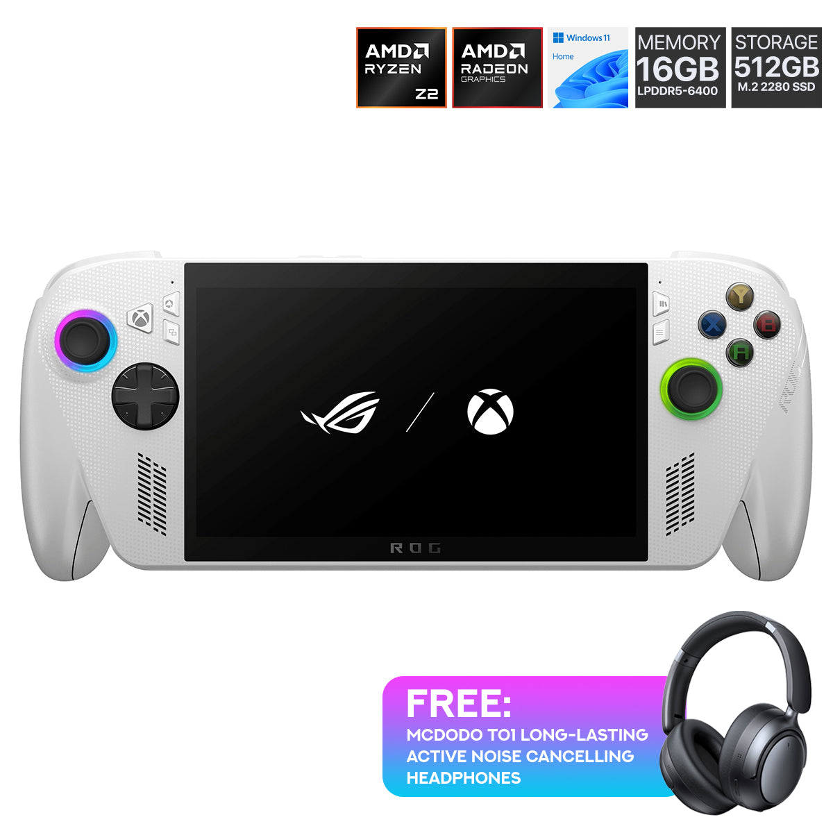 Asus ROG Xbox Ally RC73YA-NH007W Gaming Handheld PC (Gardenia White)