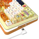 Redragon K708GF RGB Flekact Pro 81 Keys 75% Gasket Mounted Wireless Mechanical Keyboard with Customizable Smart LCD Screen (Doodle Style Design)