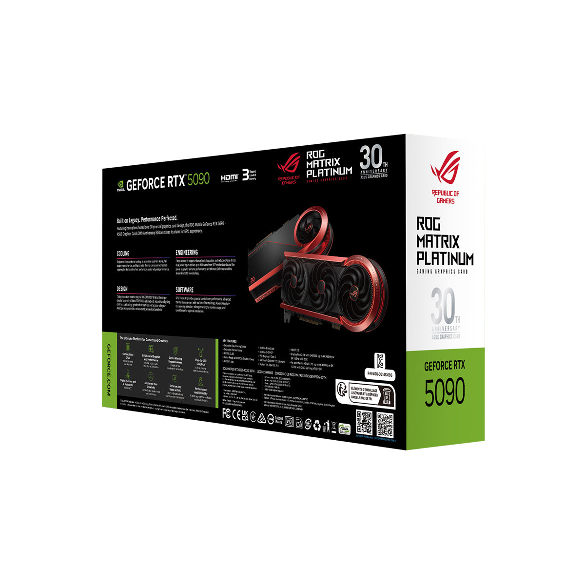 ASUS ROG Matrix Platinum GeForce RTX 5090 32GB GDDR7 Graphics Card - 30th Anniversary Edition