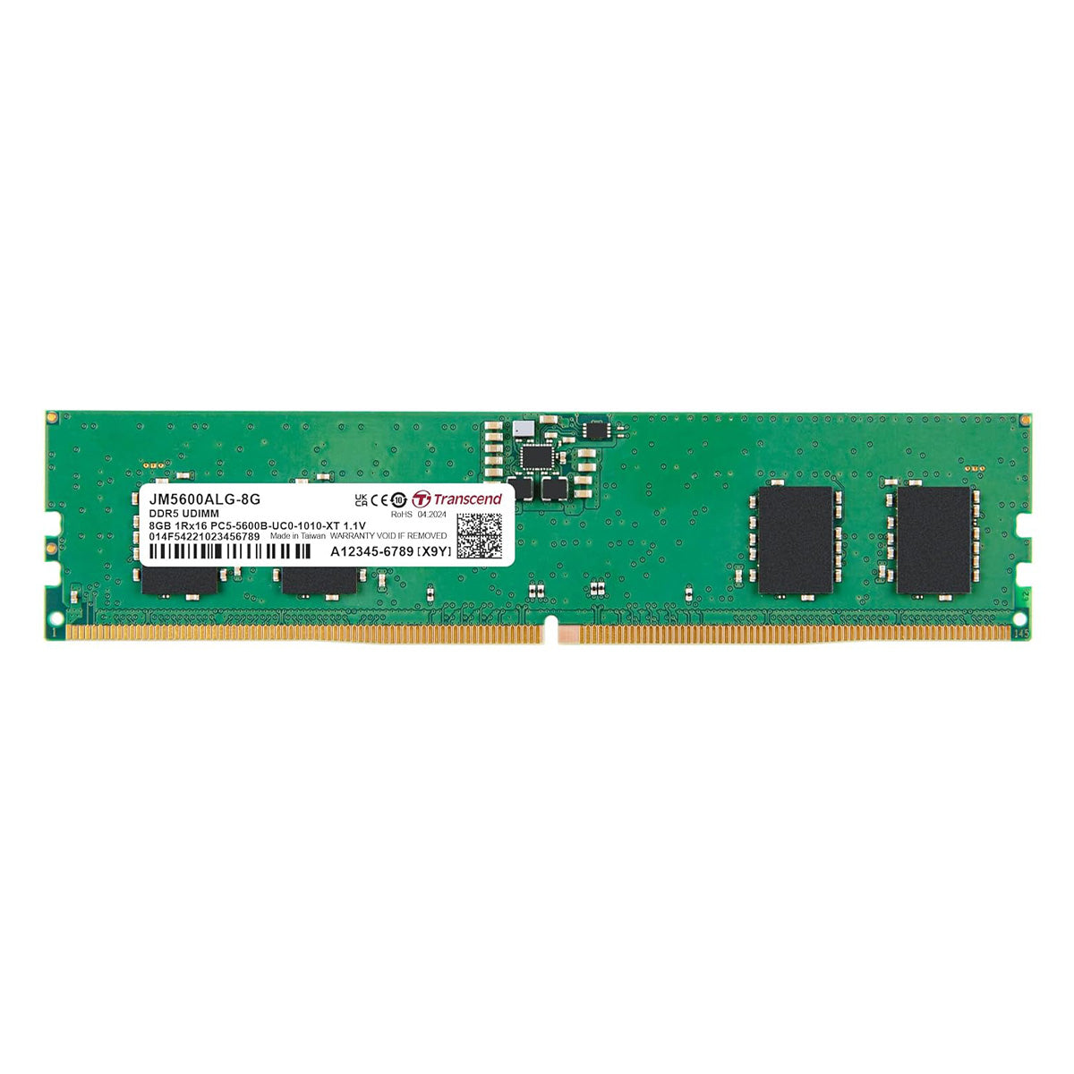 Transcend JETRAM 8GB DDR5 5600MHz U-DIMM 1Rx16 CL46 1.1V (JM5600ALG-8G)