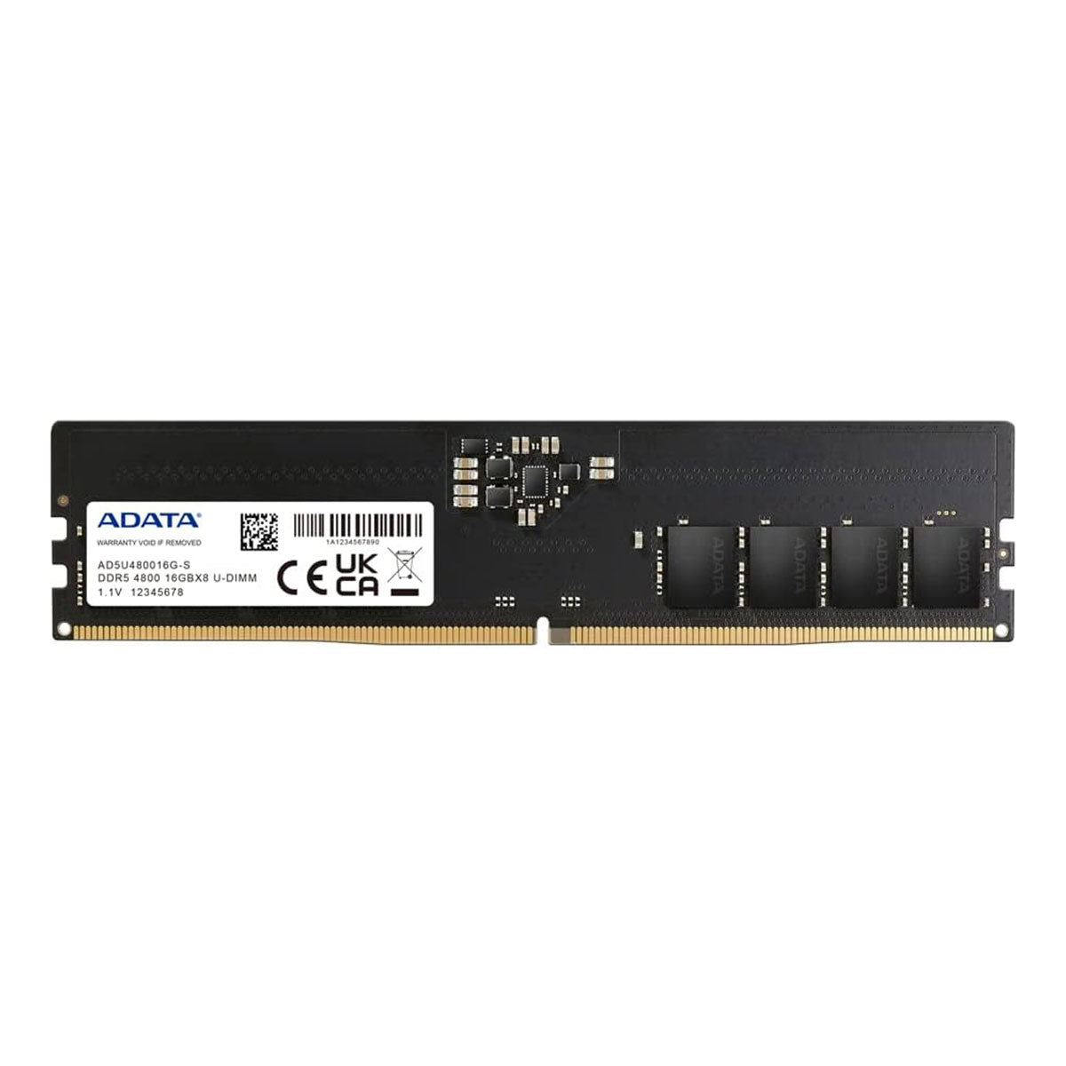 Adata 16GB DDR5 4800MHZ PC5-38400 U-DIMM Memory (AD5U480016G-S)