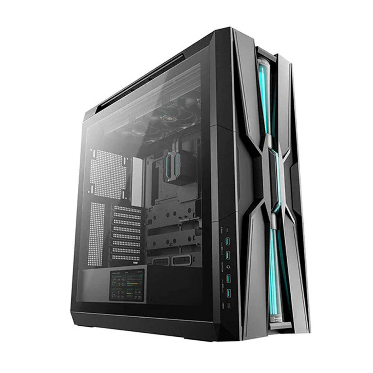 DeepCool Genome III Full-Tower Premium Case with Integrated Liquid Cooling (Black, White) (R-GENOME-BKALA3-G-3, R-GENOME-WHALA3-G-3)