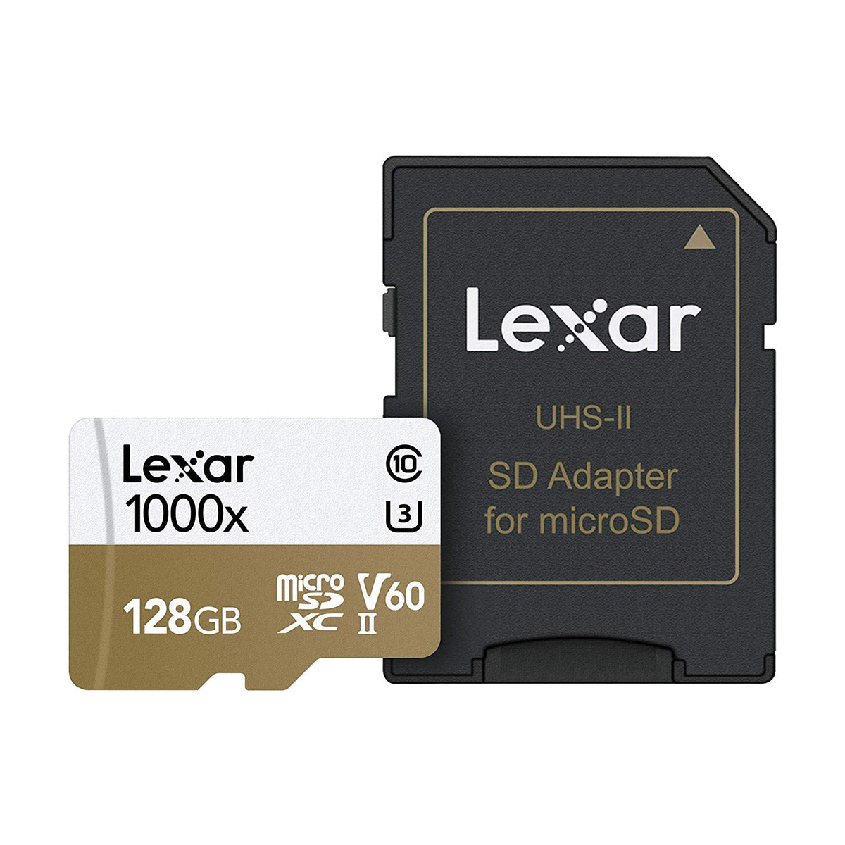 Lexar Professional 1000x microSDXC UHS-II C10 U3 V60 150MB/s Read Memory Card with Adapter
