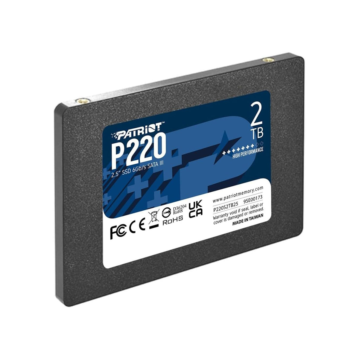 Patriot P220 2.5" 550MB/s Read/ 500MB/s Write SATA III SSD