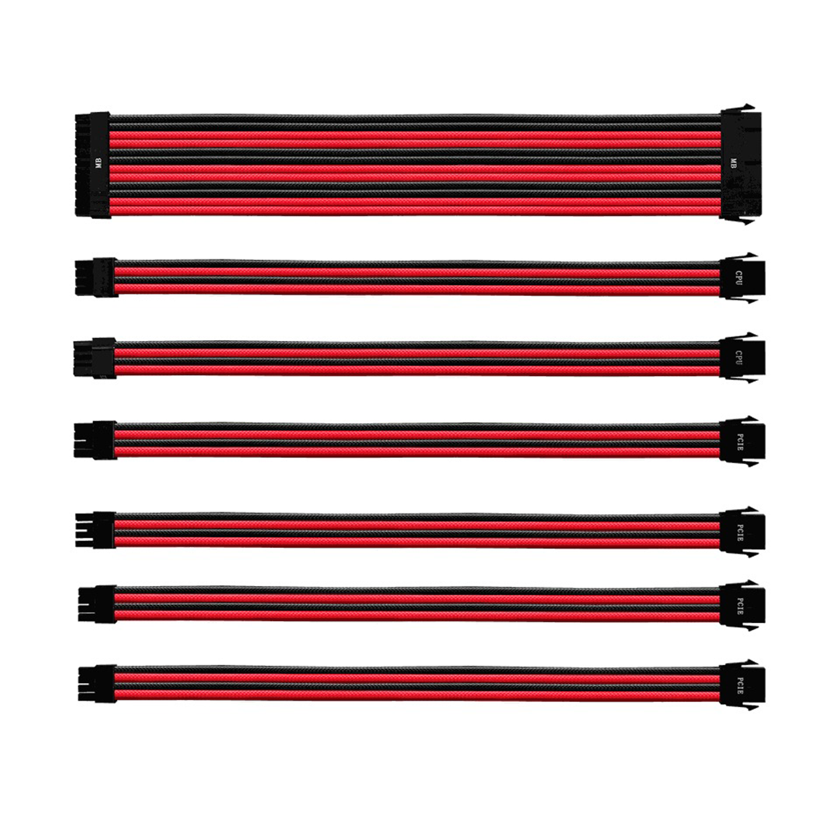 Cooler Master Colored Extension Cable Kit (Red/Black, White/Black)