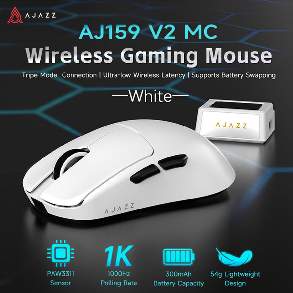 Nacodex x Ajazz AJ159 V2 MC Tri-Mode Gaming Mouse | DataBlitz