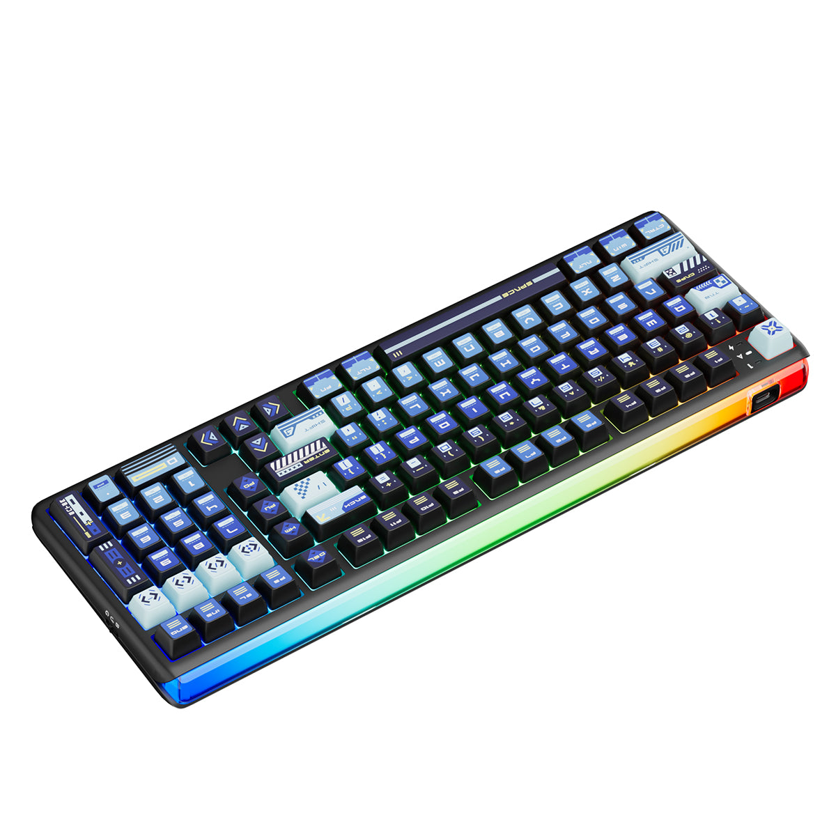 Royal Kludge RK R99 Tri-Mode RGB 101 Keys Hot-Swappable Mechanical Keyboard Slide (Cream Switch)