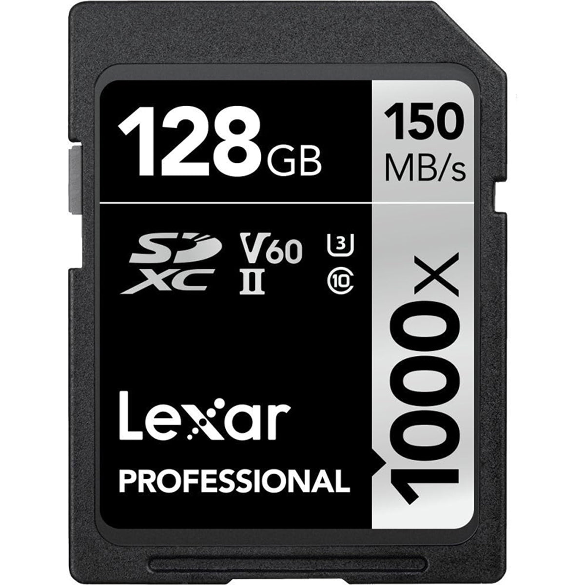 Lexar Professional 1000x SDXC UHS-II C10 U3 V30 150MB/s Read Card (32GB, 128GB)