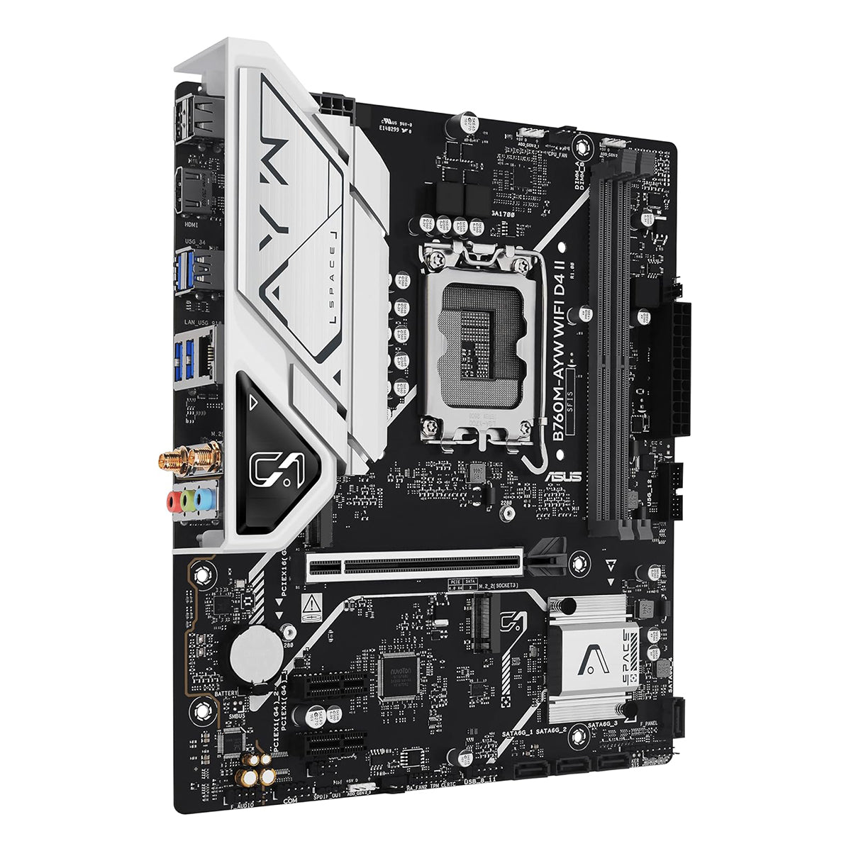 ASUS B760M-AYW WiFi DDR4 Intel Motherboard