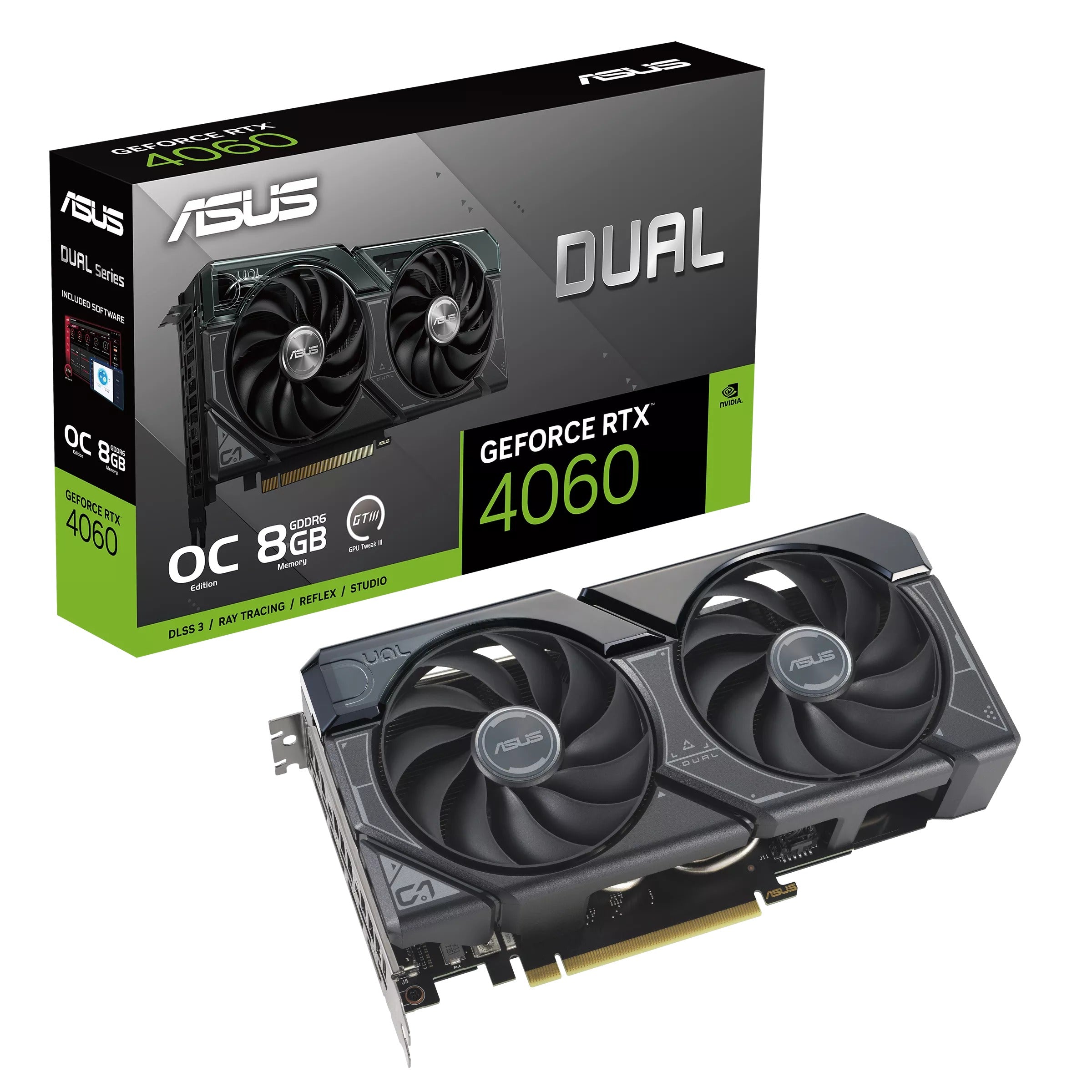 Asus Dual GeForce RTX 4060 OC 8GB Graphics Card (DUAL-RTX4060-O8G)