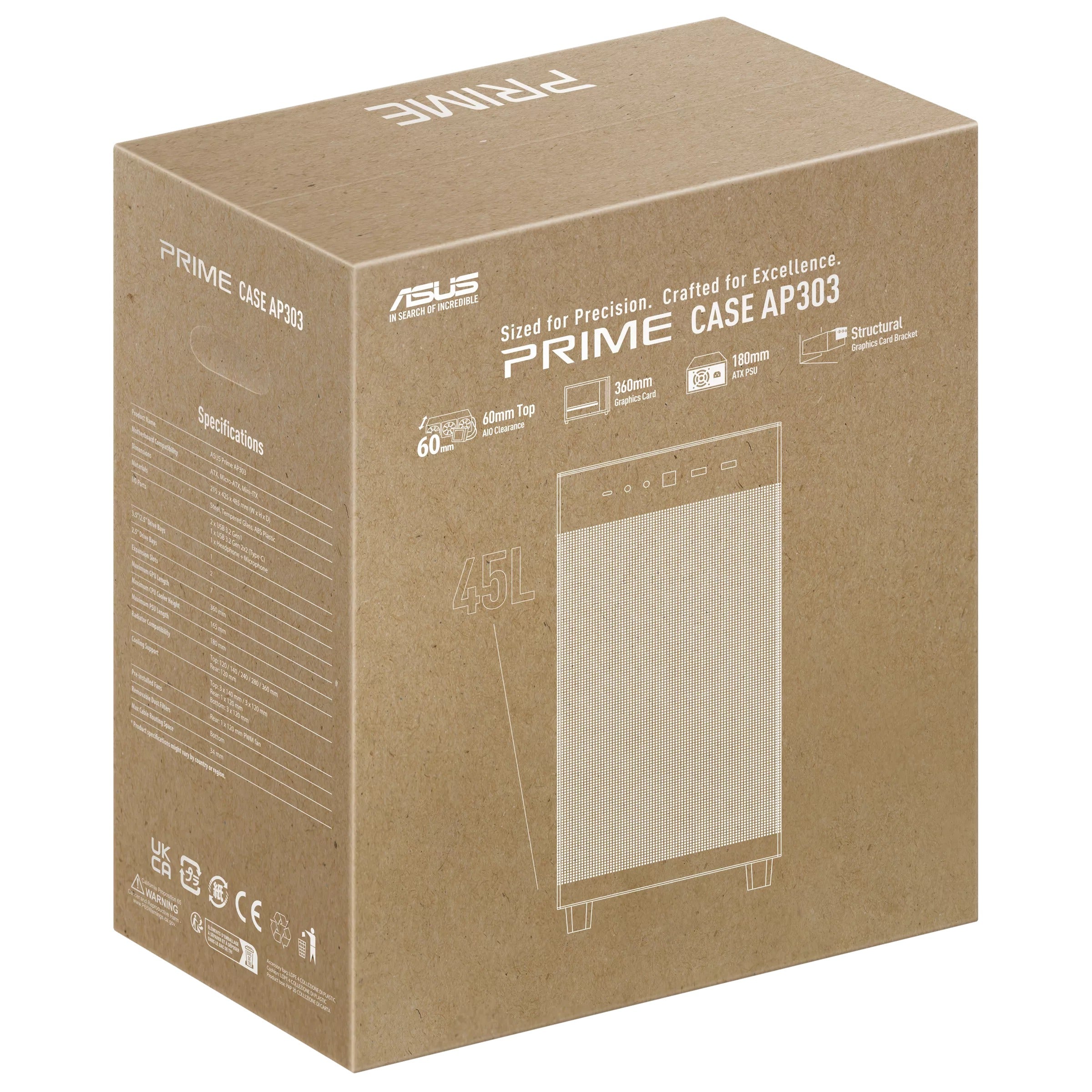 Asus Prime AP303 Mesh Panel ATX PC Case