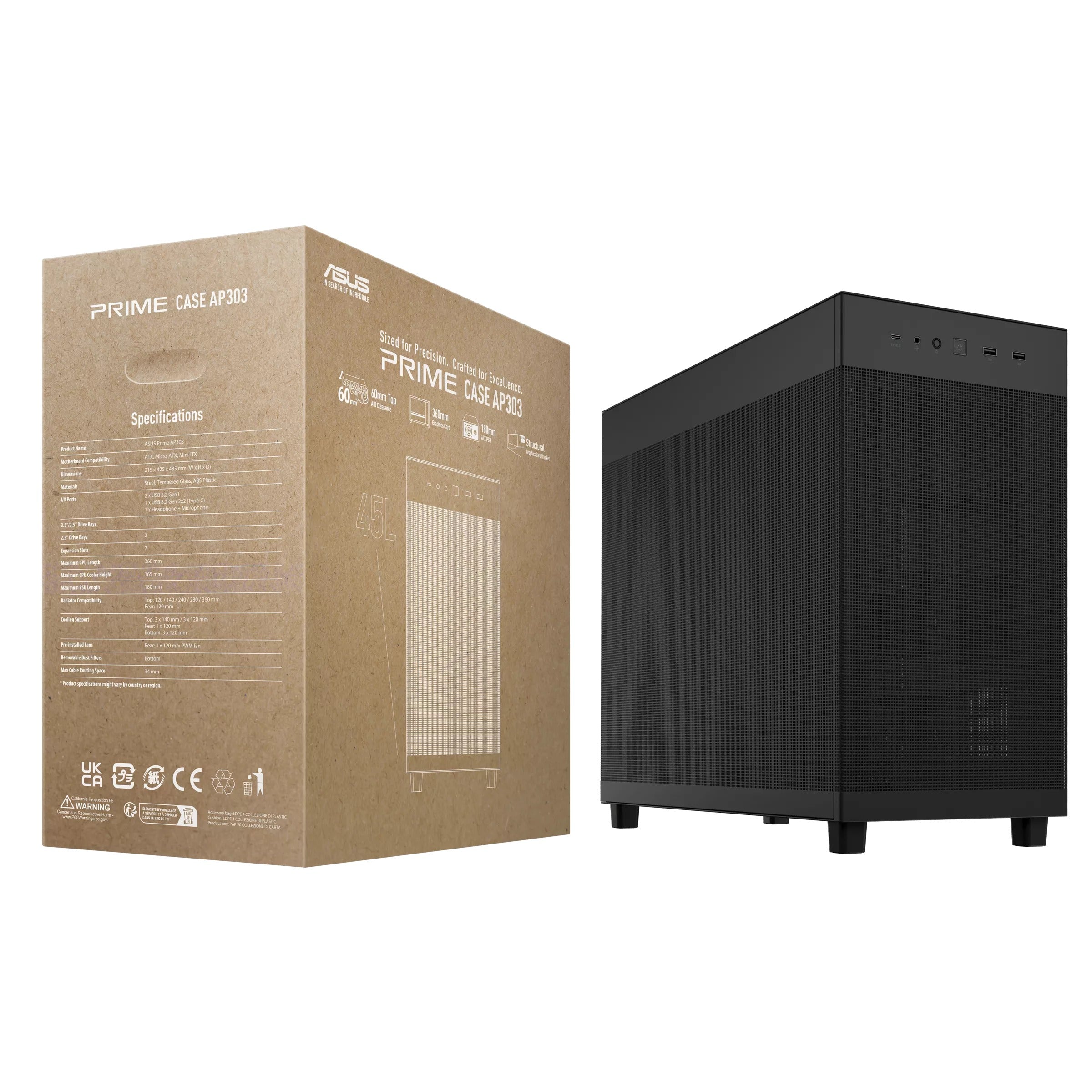 Asus Prime AP303 Mesh Panel ATX PC Case