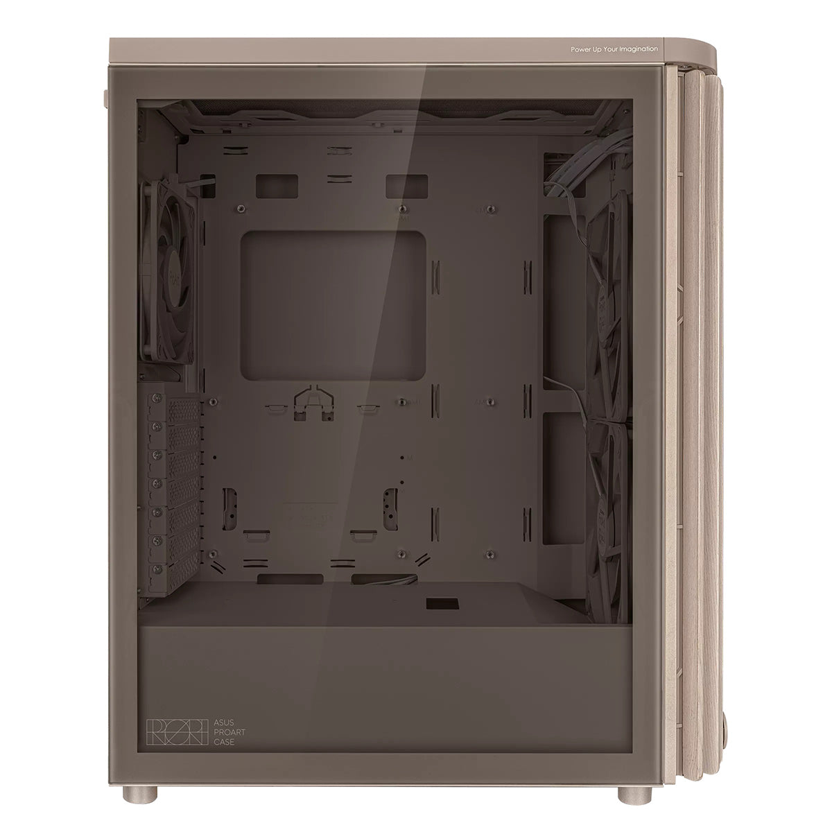 Asus ProArt PA401 Wood Ed. Tempered Glass Panel ATX PC Case (Beige)