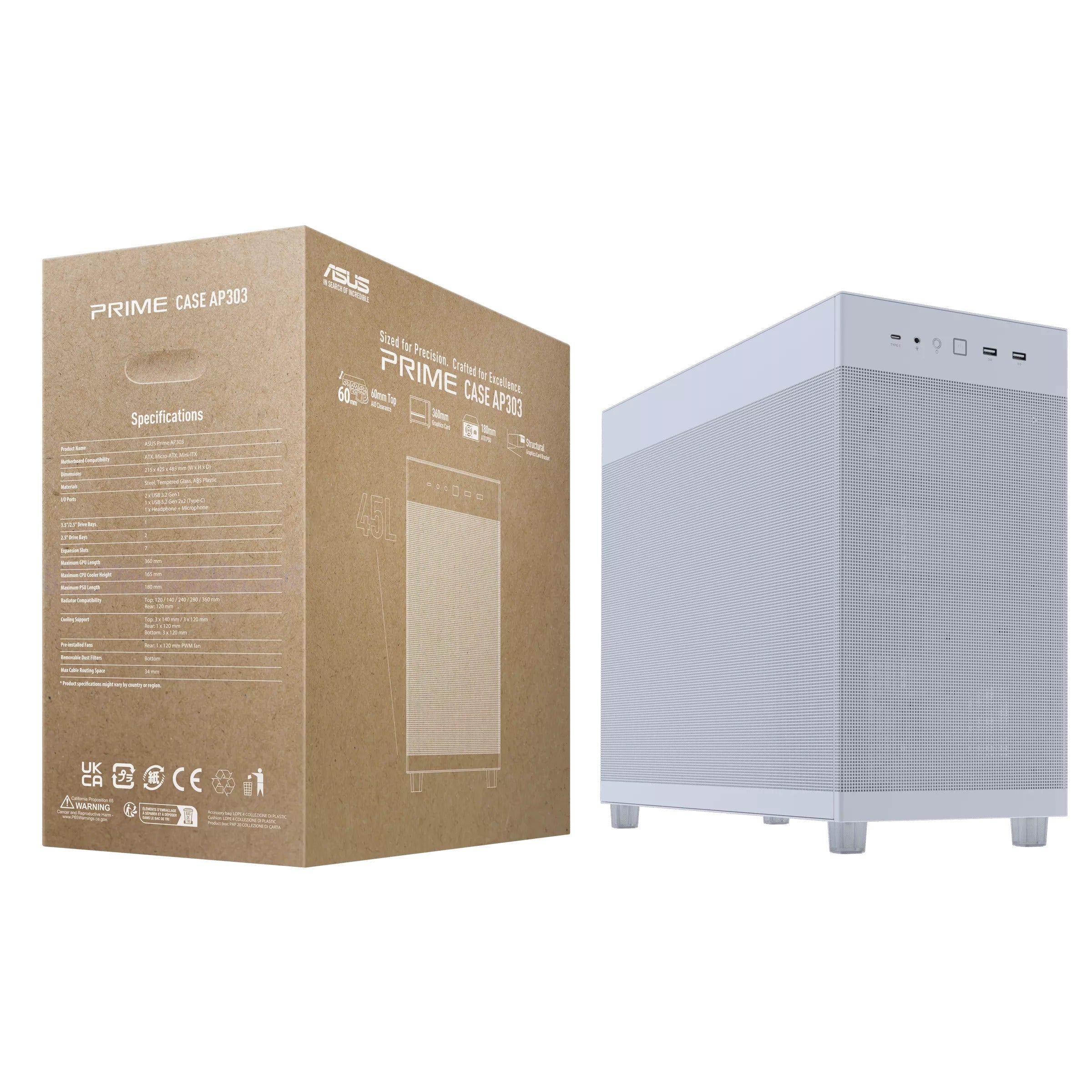 Asus Prime AP303 Mesh Panel ATX PC Case