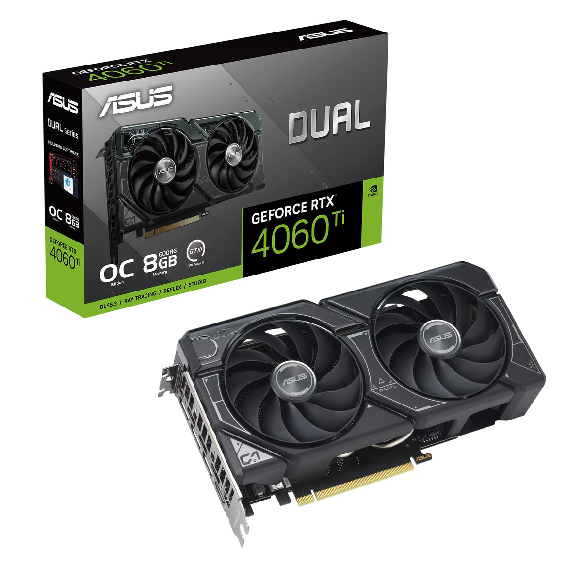 Asus Dual Geforce RTX 4060 Ti OC 8GB GDDR6 Graphics Card + Asus ROG Strix B650-A Gaming WiFi Motherboard + Asus ROG Ryujin III 240 ARGB Liquid Cpu Cooler Bundle