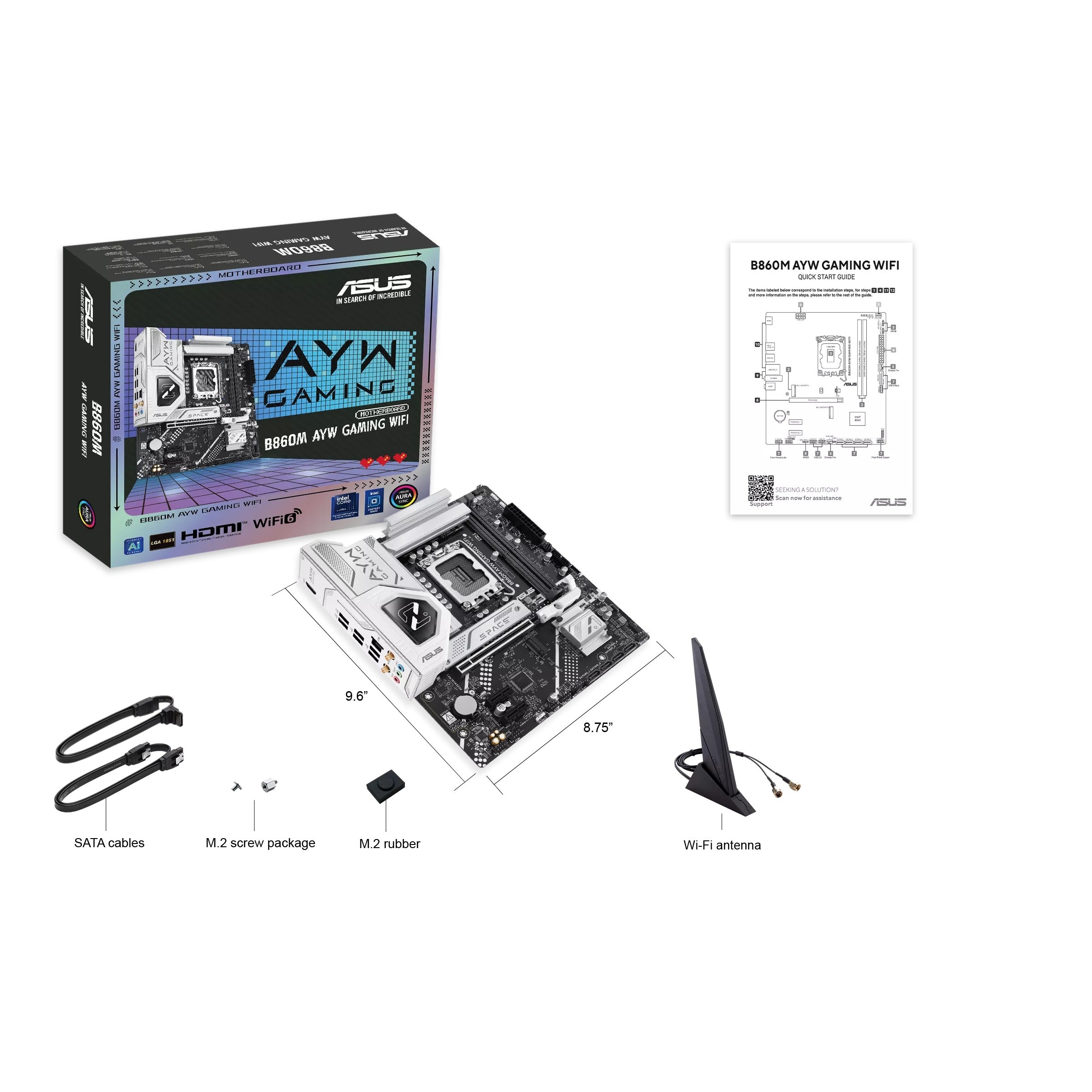 Asus B860M AYW Gaming WiFi DDR5 Intel Motherboard