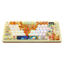 Redragon K708GF RGB Flekact Pro 81 Keys 75% Gasket Mounted Wireless Mechanical Keyboard with Customizable Smart LCD Screen (Doodle Style Design)