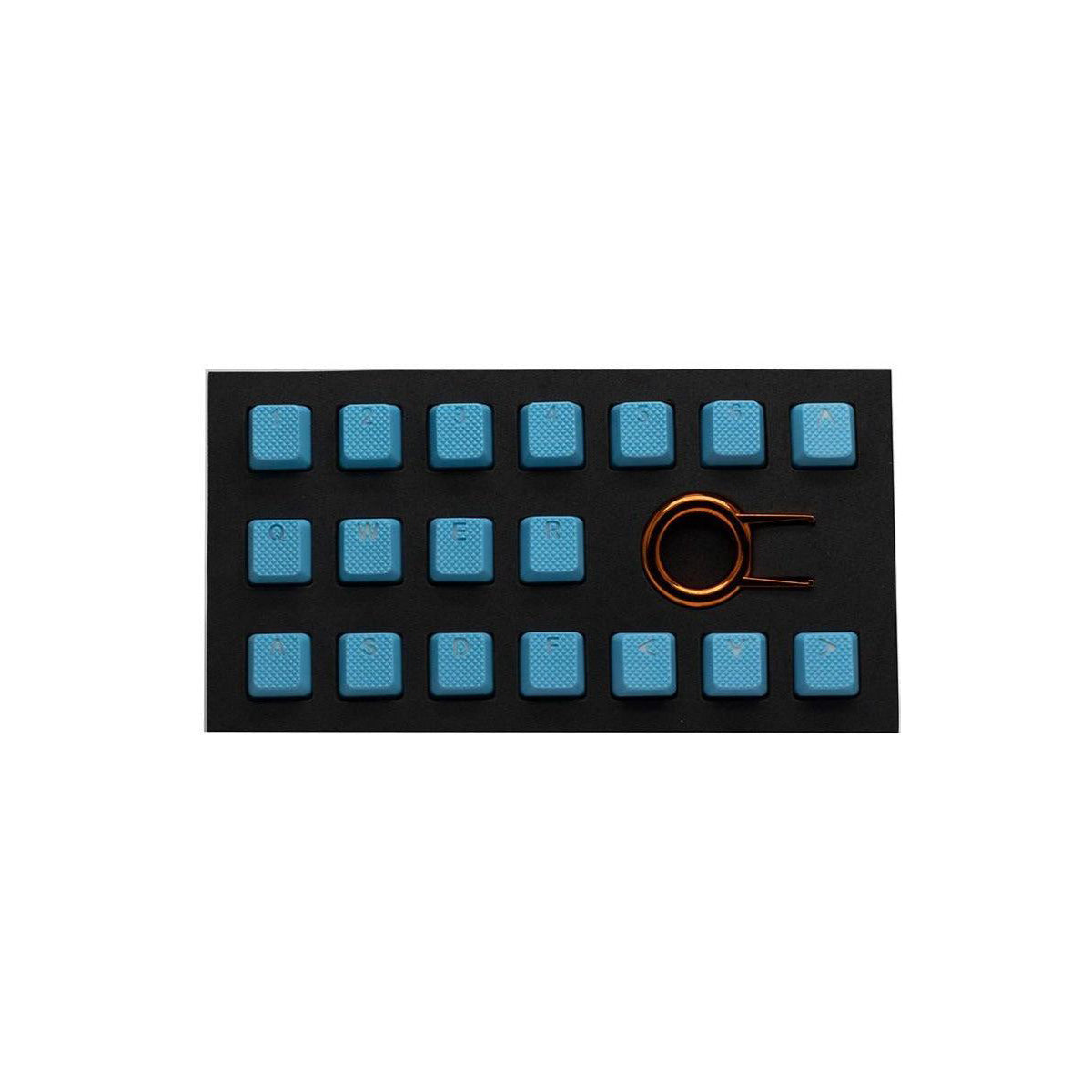 Taihao Rubber Double Shot Backlit Gaming Keycaps Set For Cherry MX Switch Type (18-Keys) (Neon Blue)