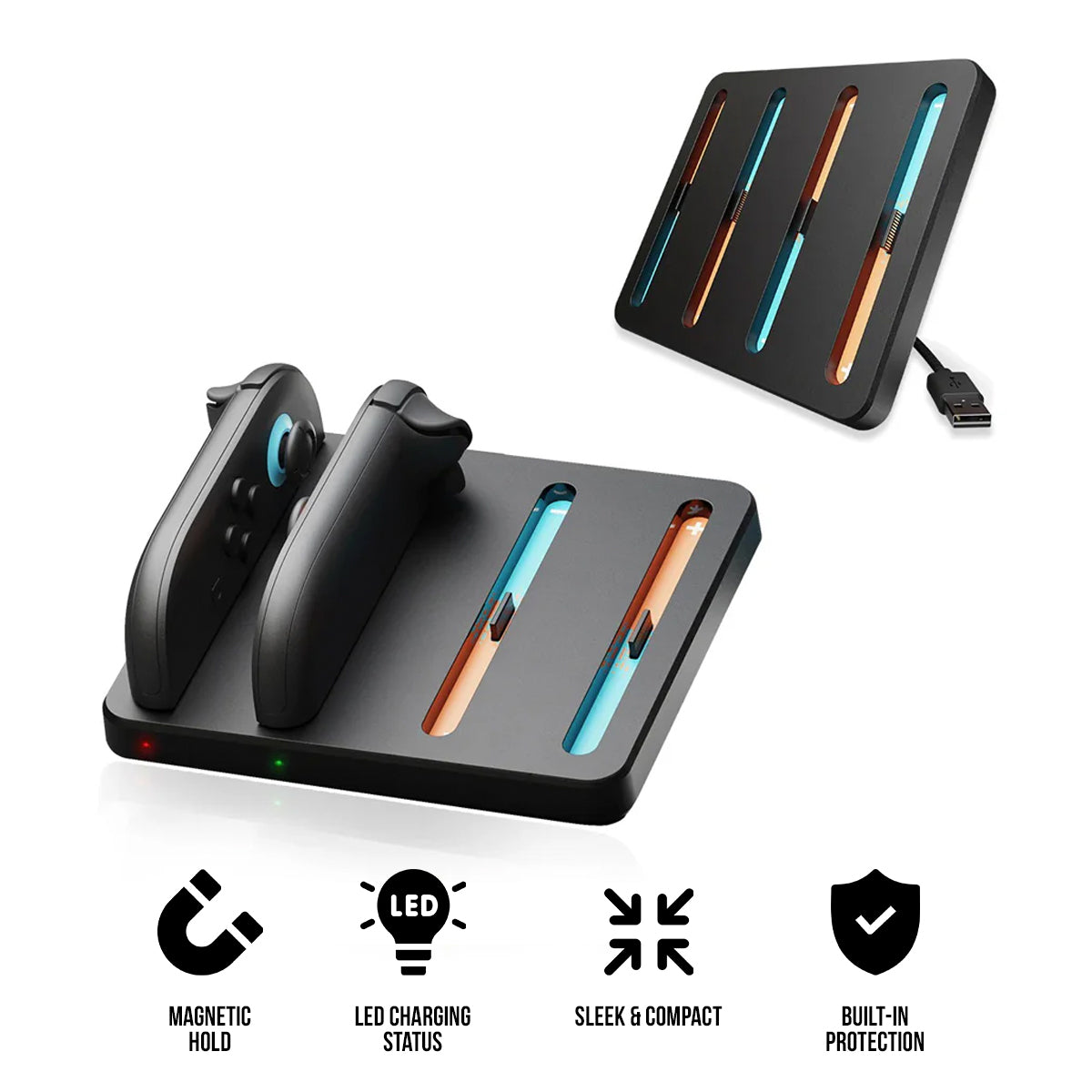 Skull & Co. Joy-Con Charging Dock for Nintendo Switch 2 (Black) (NS2CDK-BK)