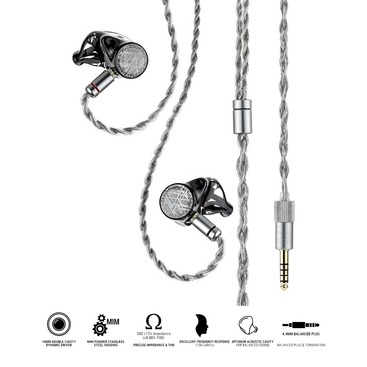 Moondrop Meteor 1DD + 2BA + 4Planar 0.78mm 2Pin Interchangeable Design Mixed Cable