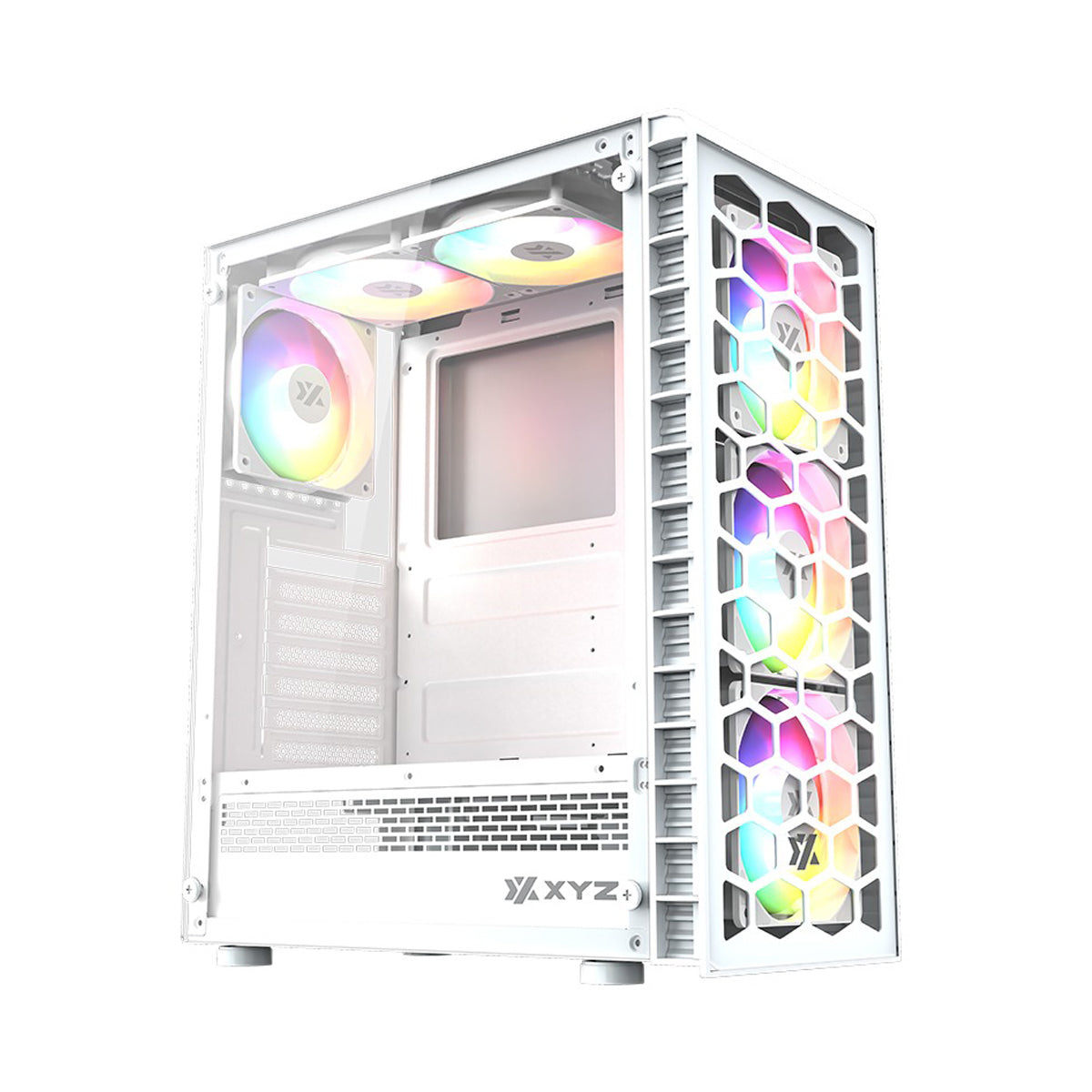 XYZ Airone 300 Glass Edition ATX PC Case with 6 Pre-Installed 120mm Airplus 100 ARGB Fans