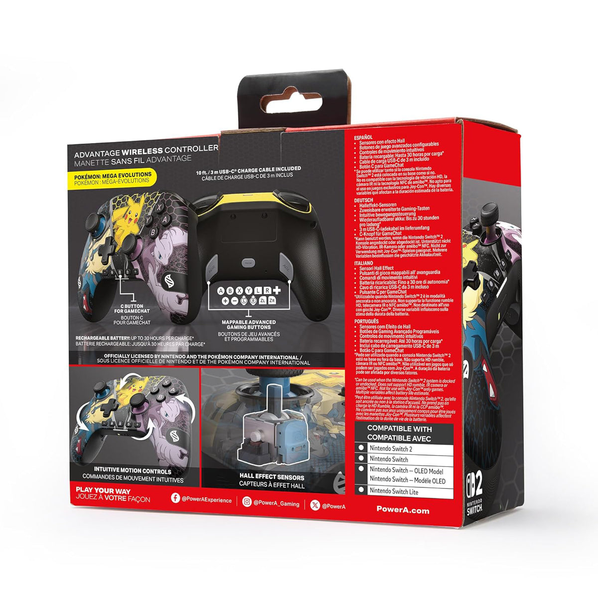 PowerA Advantage Wireless Controller for Nintendo Switch 2 (Pokemon: Mega Evolutions)