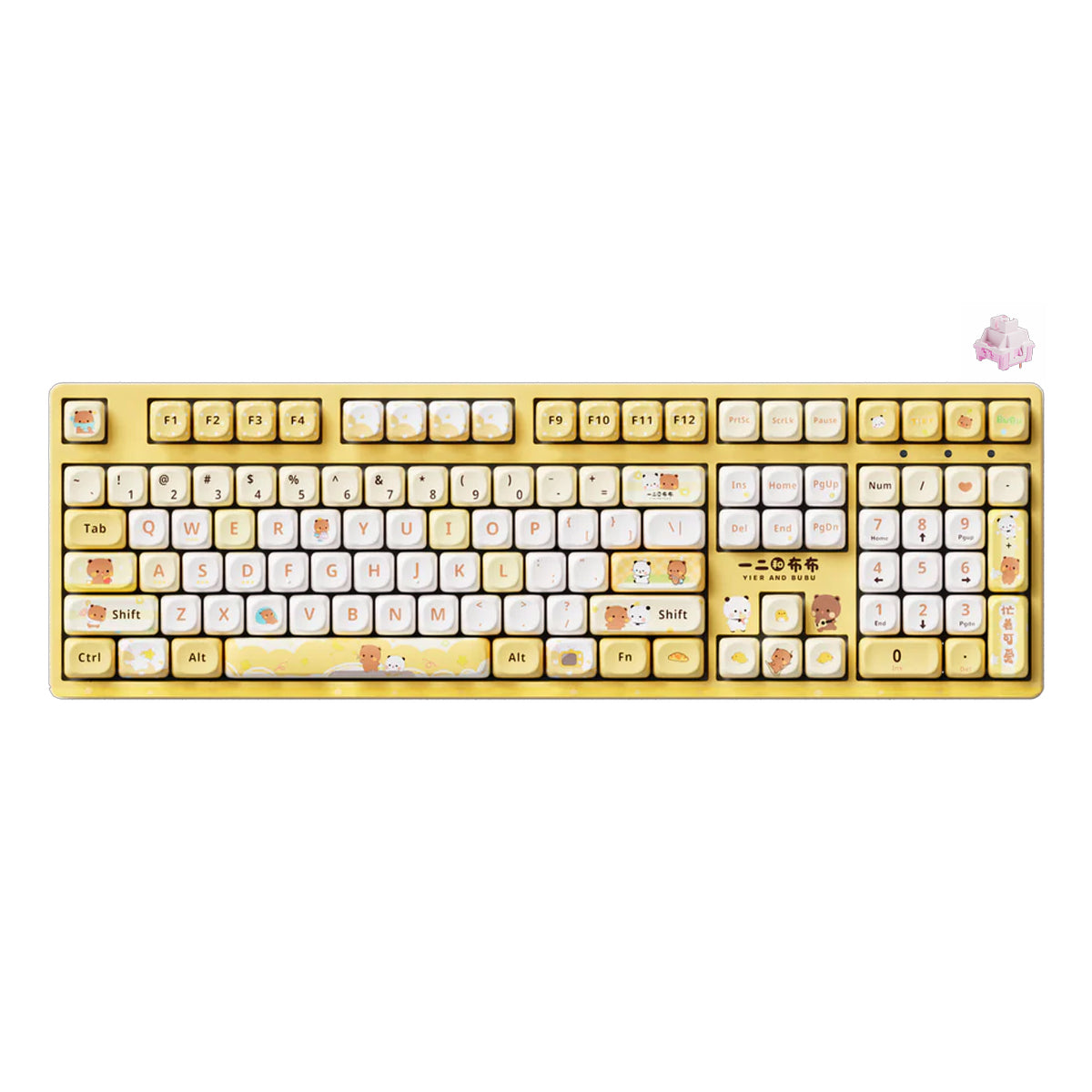 Akko Dudu and Bubu 3108 V3 Wired Mechanical Keyboard (Yellow)