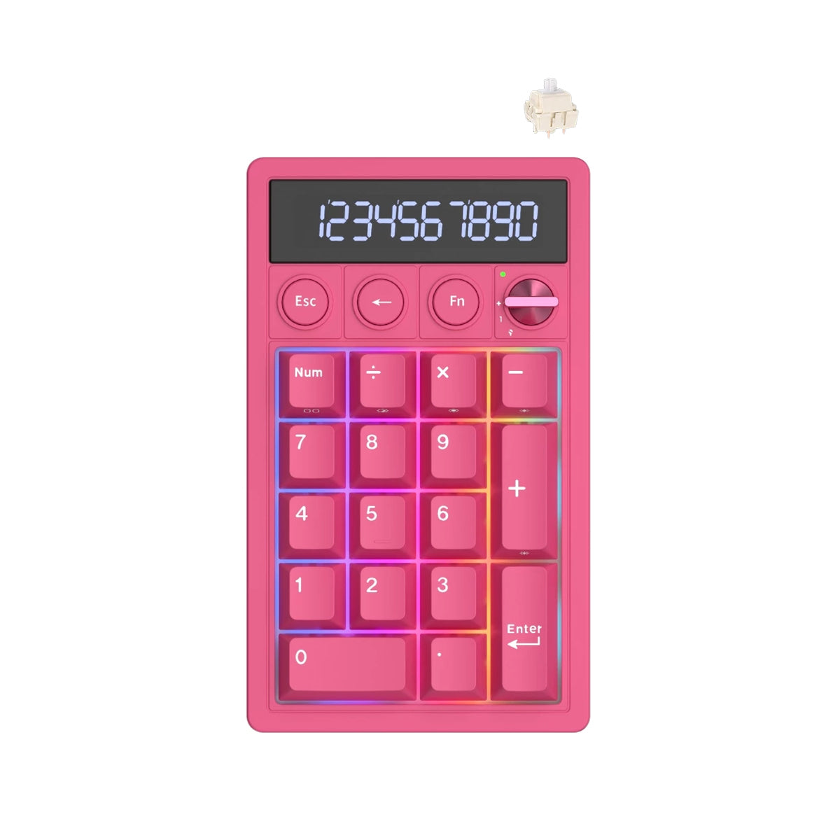 Royal Kludge M20 Tri-Mode RGB Numeric KeyPad & Calculator Berry Red