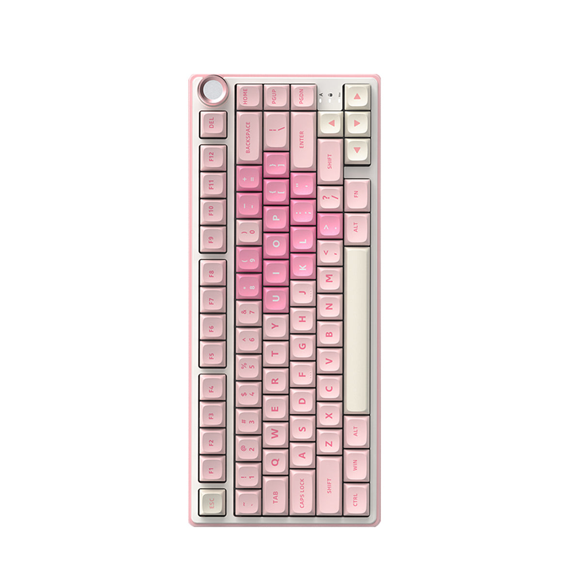 Royal Kludge R75 QMK Single-Mode RGB 81 Keys Hot-Swappable Mechanical Keyboard Pink Melody