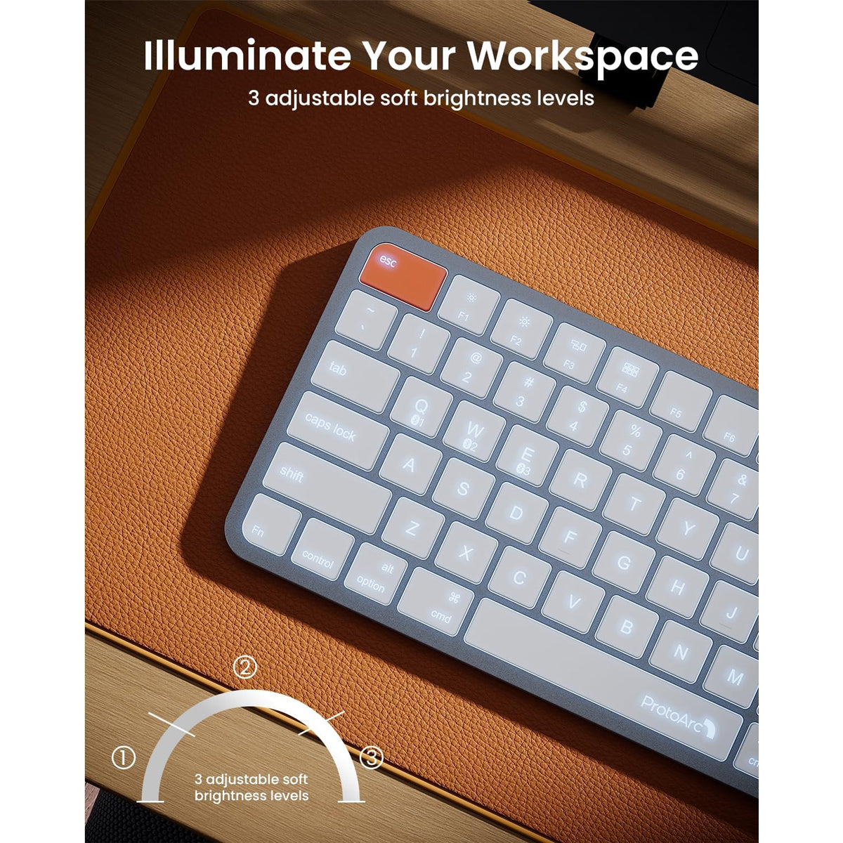 ProtoArc K90-A Multi-Device Backlit Bluetooth Mac Keyboard
