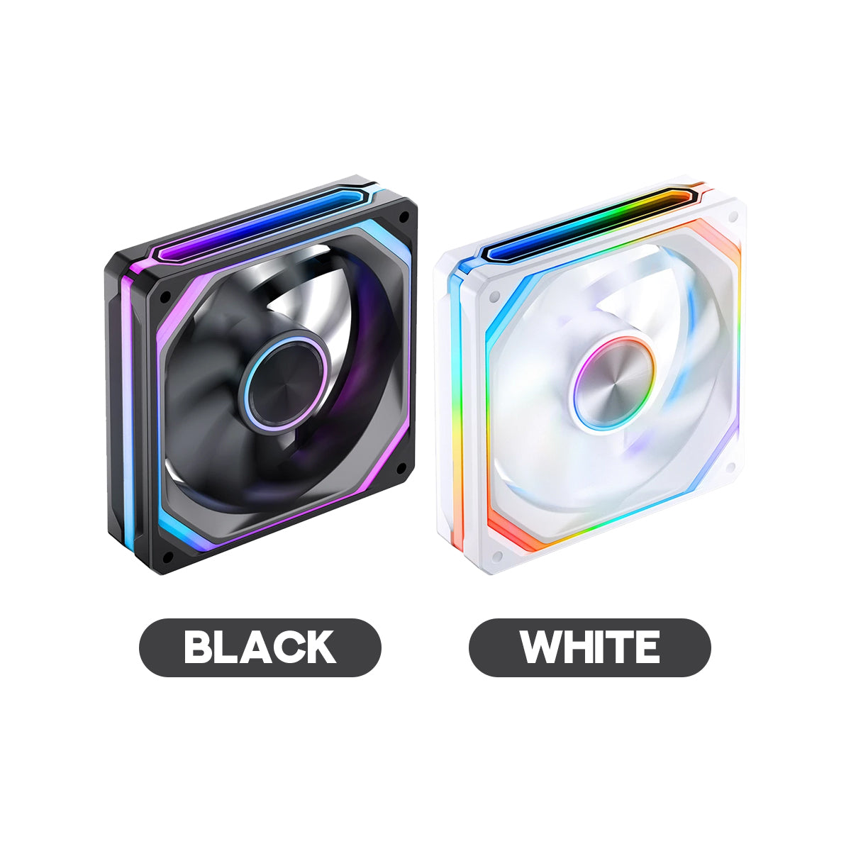 Jonsbo XA-120 120MM ARGB Infinity Mirror Series Fan (Black, White)
