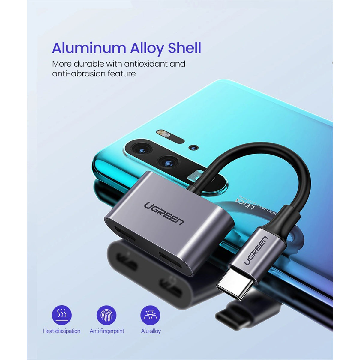 Ugreen USB-C One-Two Converter (CM232/60165)